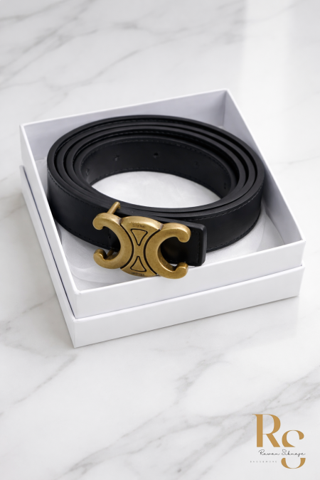 قشاط CELINE لون اسود للصبايا شامل بوكس📦