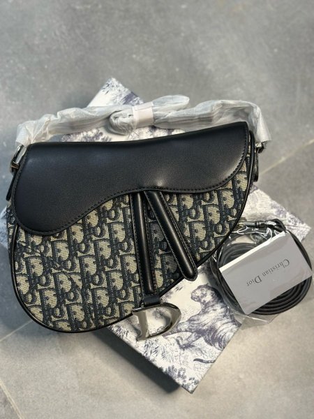 شنطة \ Dior Saddle  - Black/ silver