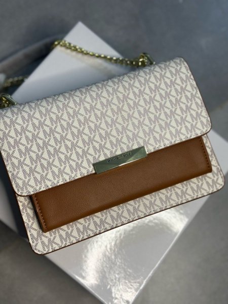 شنط \ Michael kors - white / brown