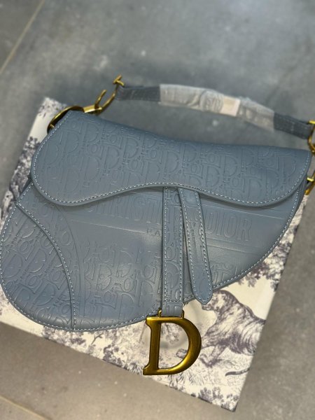 شنطة \ Dior Saddle - Baby blue