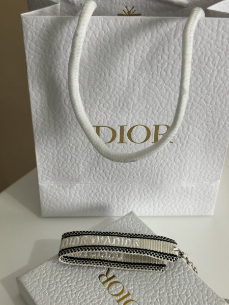 اسوارة قماش DIOR - Beige/ black