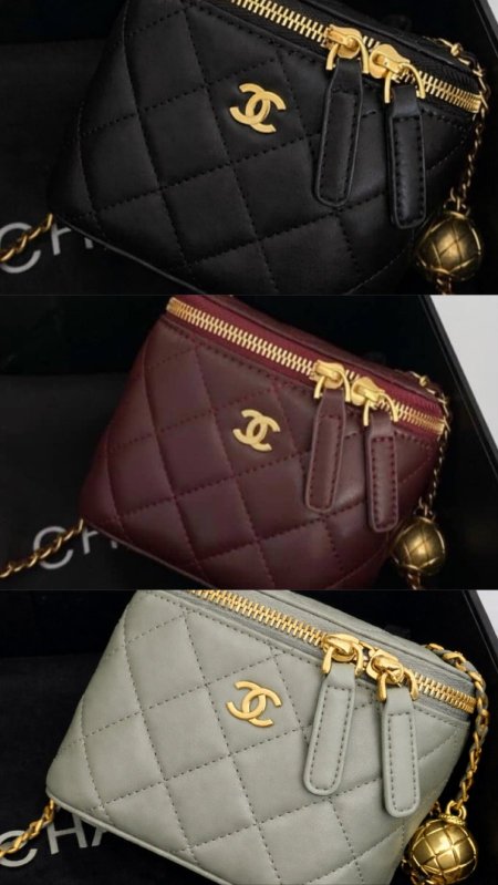 شنطه بوكسChanel حجم ميني متوفر 3 ألوان اسود وبرغندي و فستقي