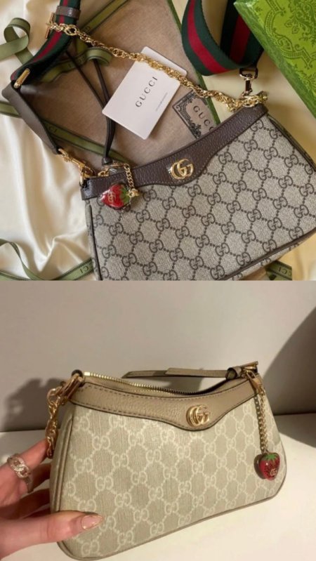 شنطه Gucci جوده عاليه  حجم وسط متوفر لونين بني وبيج شامل بوكس والكميات محدوده
