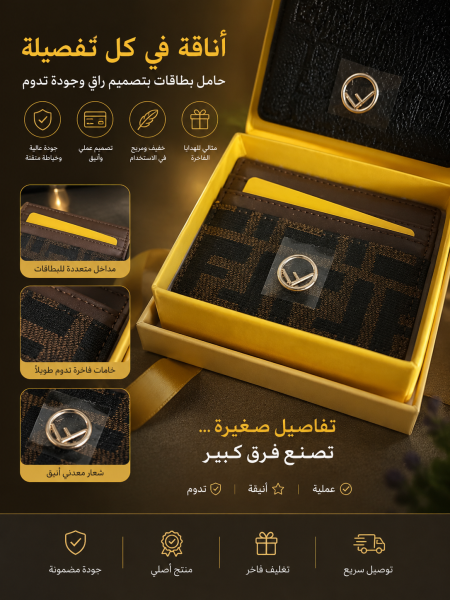 جزدان للكروت جوده عاليه بخوث شامل بوكس ومتوفر عده ألوان