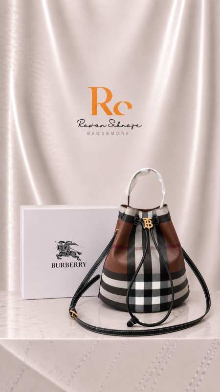 Burberry TB Check Bucket Bag