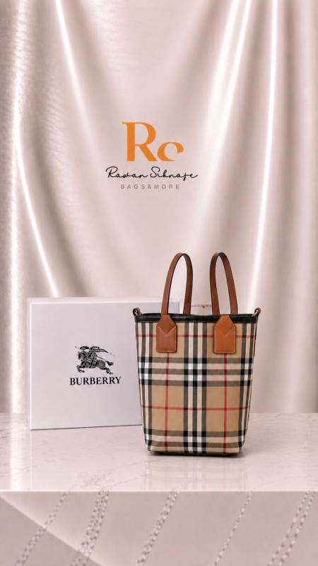 Burberry Mini Check Tote Bag