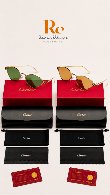 Cartier Cat-Eye Rimless Sunglasses